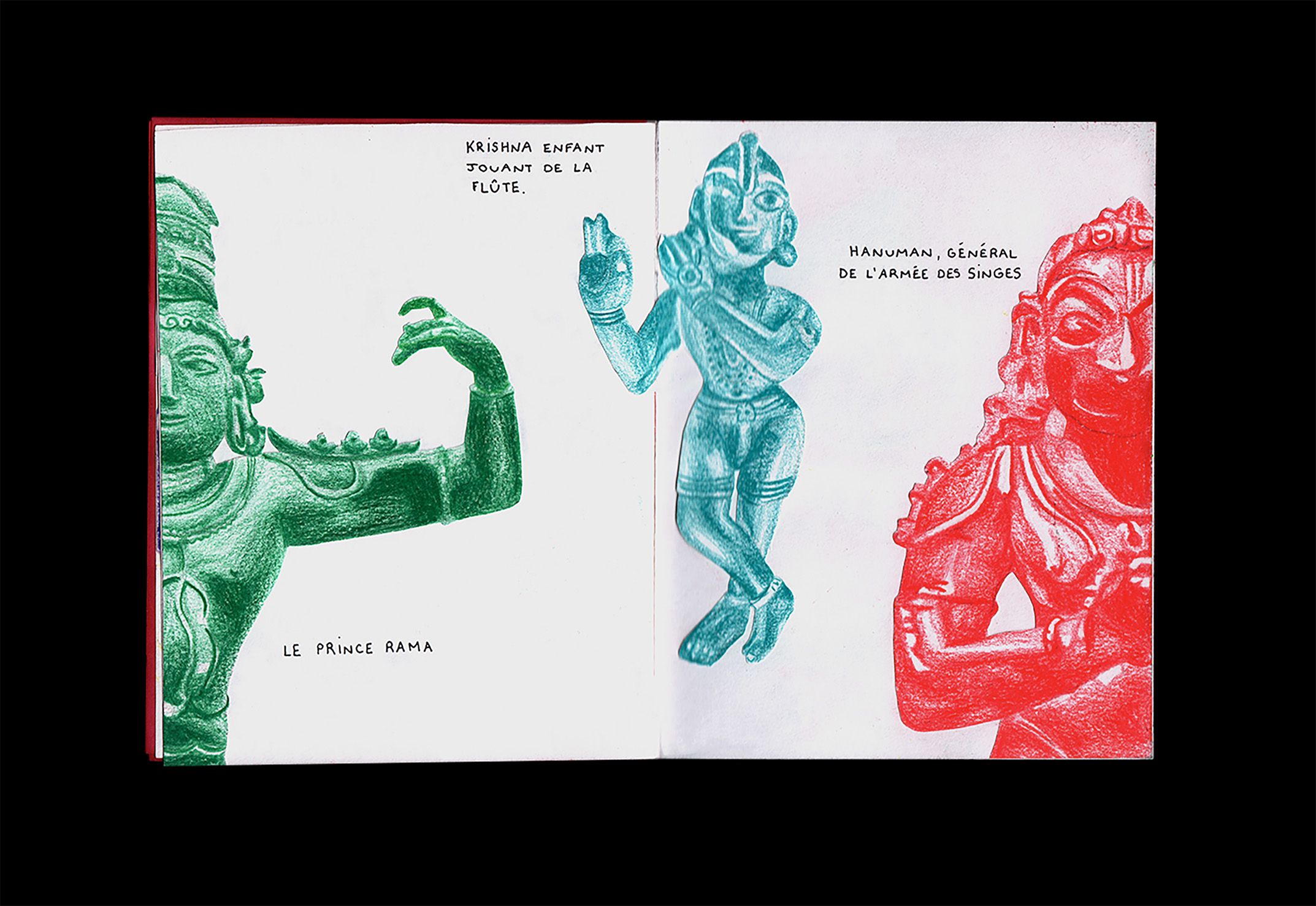 prince rama hanuman et krishna