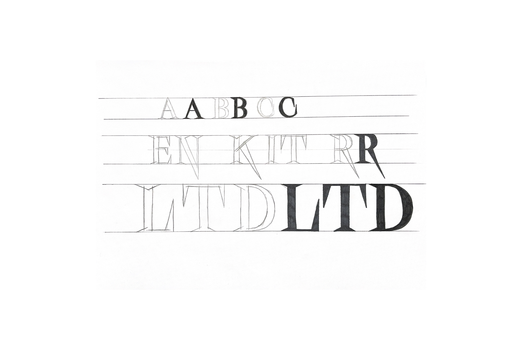 croquis typographique